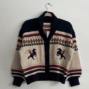 Uncharted Threads Western Horse Cardigan